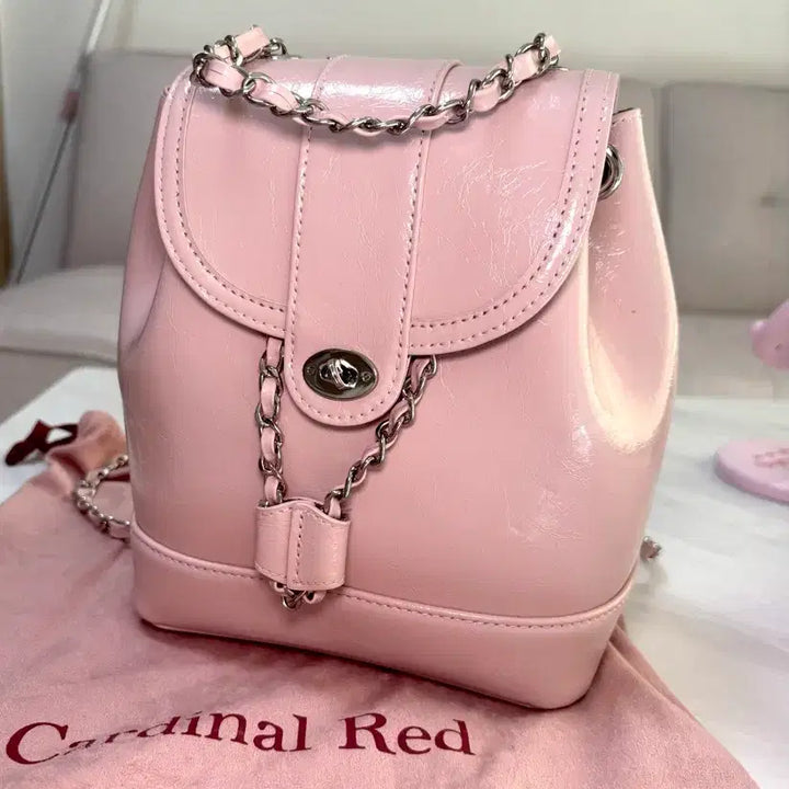 [BUNJANG] Cardinal Red Haua Bag Mute Pink Handbag / 카디널레드 하우아백 mute pink