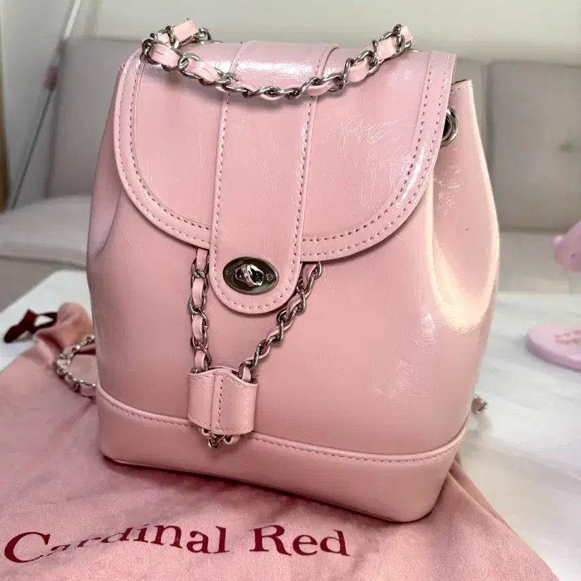 [BUNJANG] Cardinal Red Haua Bag Mute Pink Handbag / 카디널레드 하우아백 mute pink