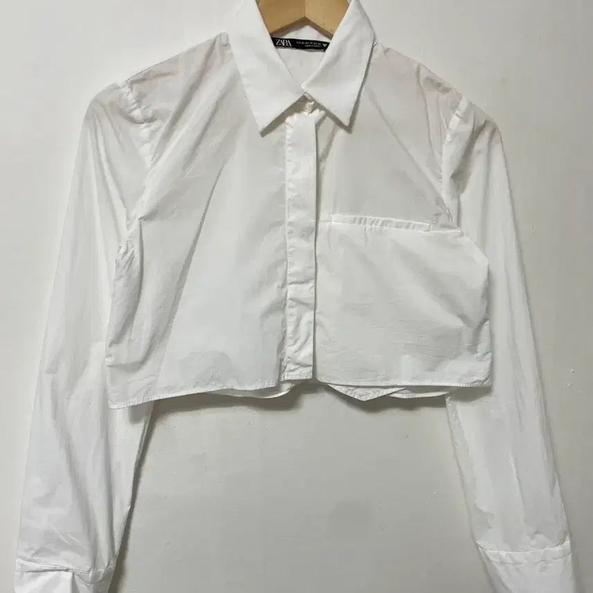[BUNJANG] ZARA Crop Shirt / 55 ZARA 자라 크롭 셔츠 남방 정품