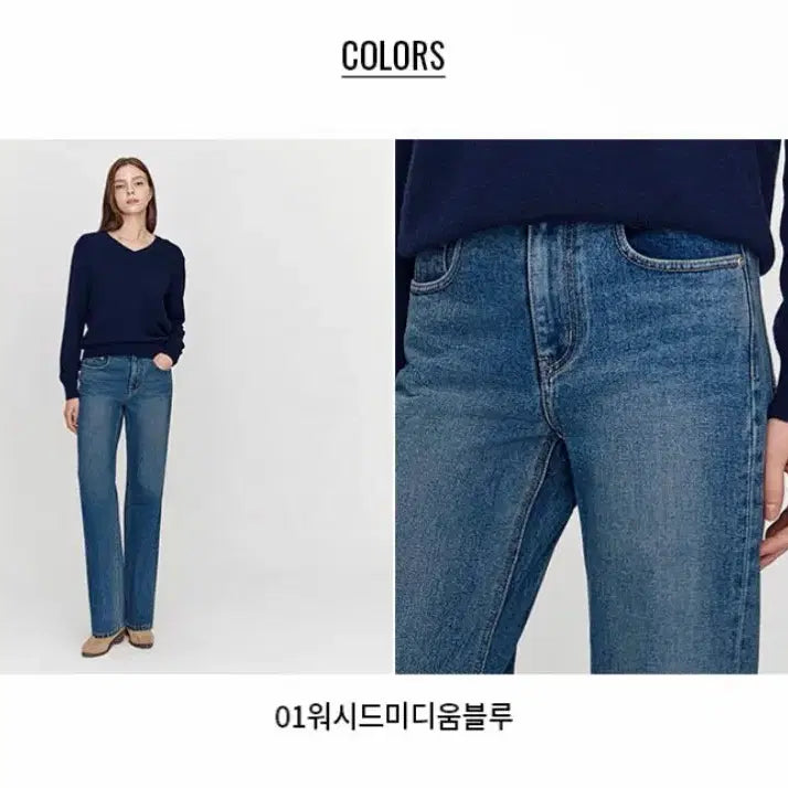 [BUNJANG] Giordano Washed Straight Denim Pants / 지오다노 워싱 스트레이트 데님 팬츠