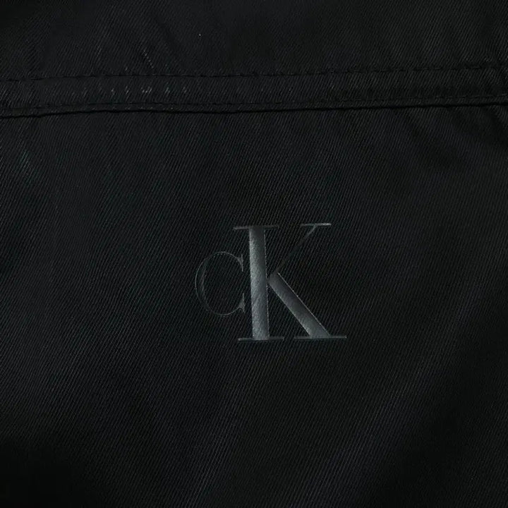 [BUNJANG] Calvin Klein Small Logo Black Blouson Jacket / 캘빈클라인 스몰 로고 블랙 블루종 자켓