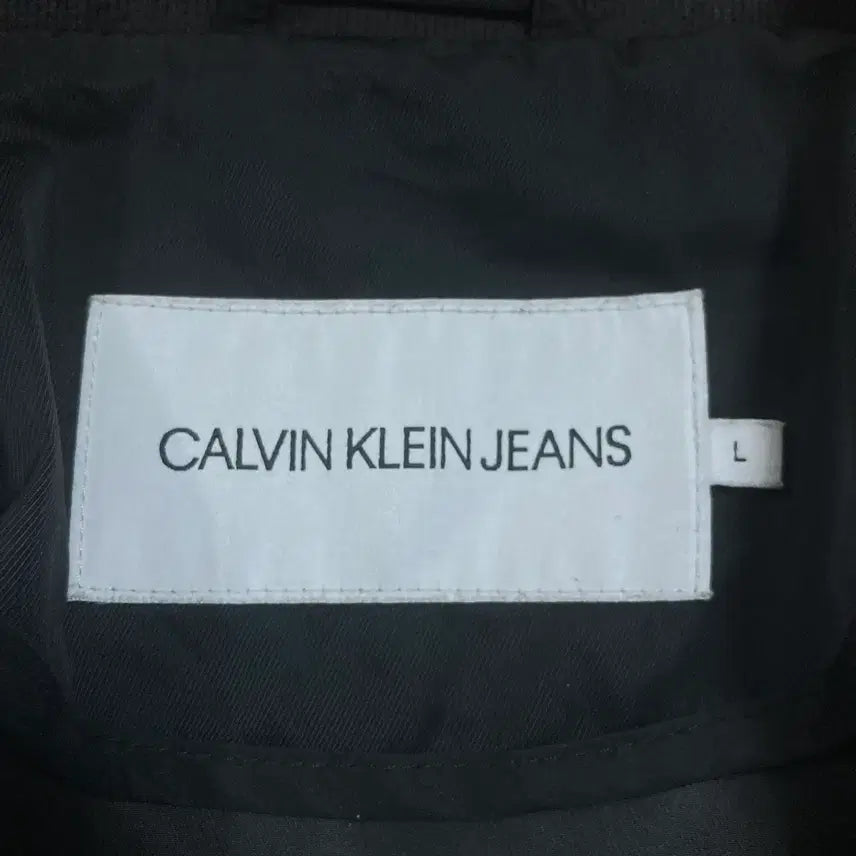 [BUNJANG] Calvin Klein Small Logo Black Blouson Jacket / 캘빈클라인 스몰 로고 블랙 블루종 자켓