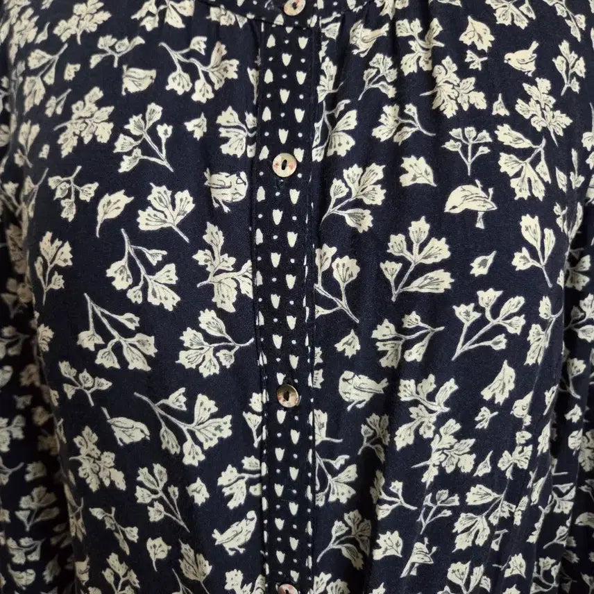 [BUNJANG] Thursday Island Cotton Navy Floral Midi Dress / 써스데이 이일랜드 순면 플라워 패턴 네이비 원피스 55