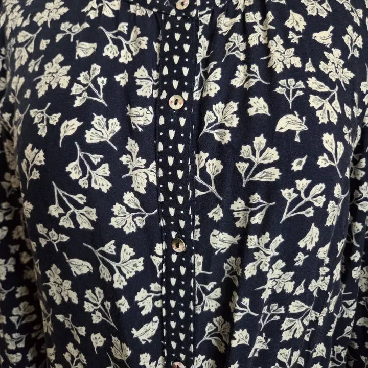 [BUNJANG] Thursday Island Cotton Navy Floral Midi Dress / 써스데이 이일랜드 순면 플라워 패턴 네이비 원피스 55