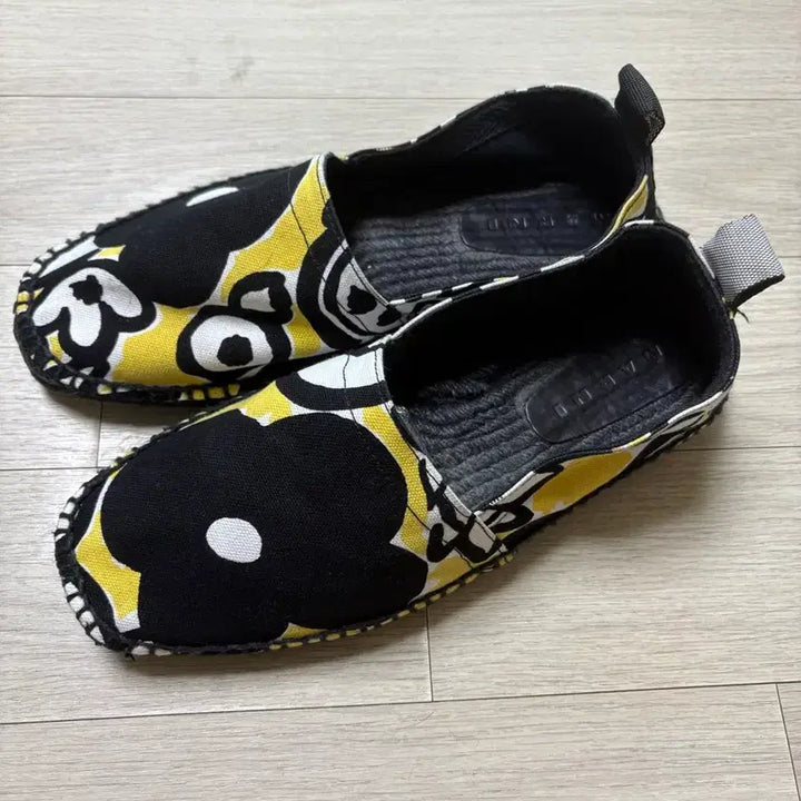 [BUNJANG] Marni Espadrille Slip-on Shoes / 마르니 블랙/옐로우 에스파드류 슬립온 265