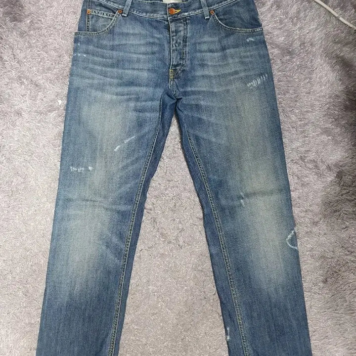[BUNJANG] Dolce &amp; Gabbana 16 Classic Leather Plate Denim Pants / 돌체앤가바나 청바지 16클래식 레더 플레이트 데님 팬츠 48
