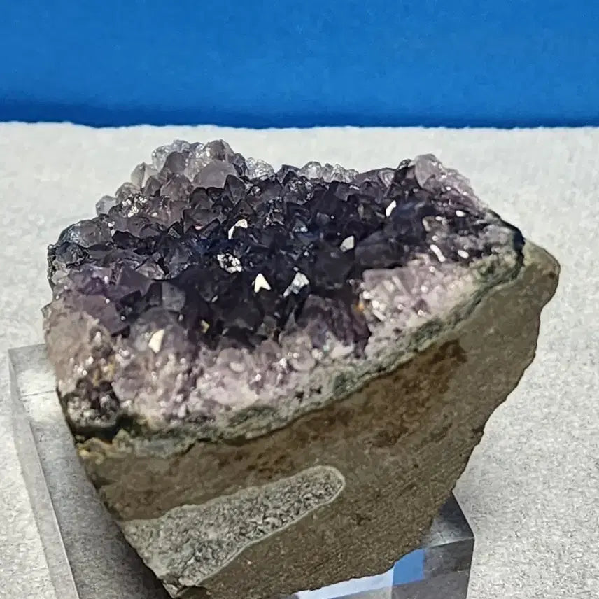 [BUNJANG] Natural Crystal Black Quartz Cluster with Base / 천연크리스탈 흑수정 원석 클러스터+받침대