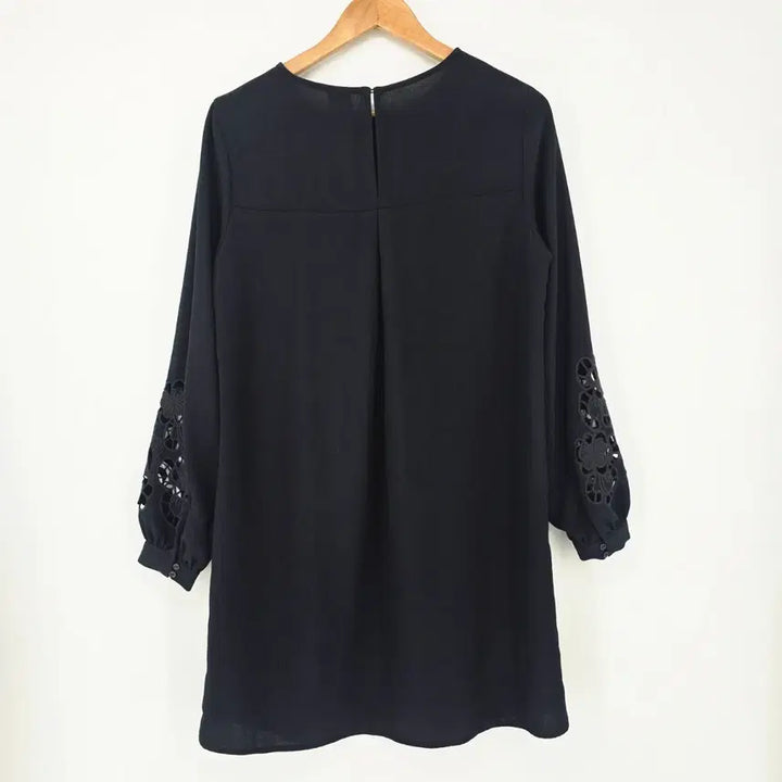 [BUNJANG] H&amp;M Black Floral Lace Sleeve Dress / h&amp;m 블랙 플라워 레이스 소매 원피스