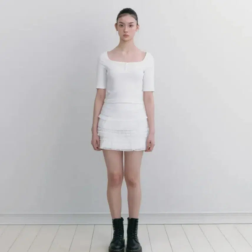 [BUNJANG] Not Your Rose Hina Skirt (White) M / 낫유어로즈 히나 스커트 (화이트) M