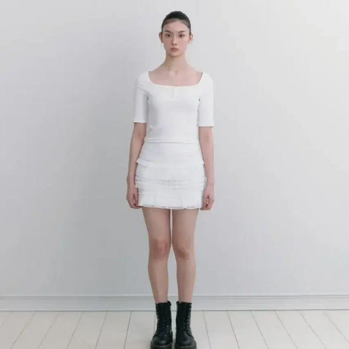 [BUNJANG] Not Your Rose Hina Skirt (White) M / 낫유어로즈 히나 스커트 (화이트) M