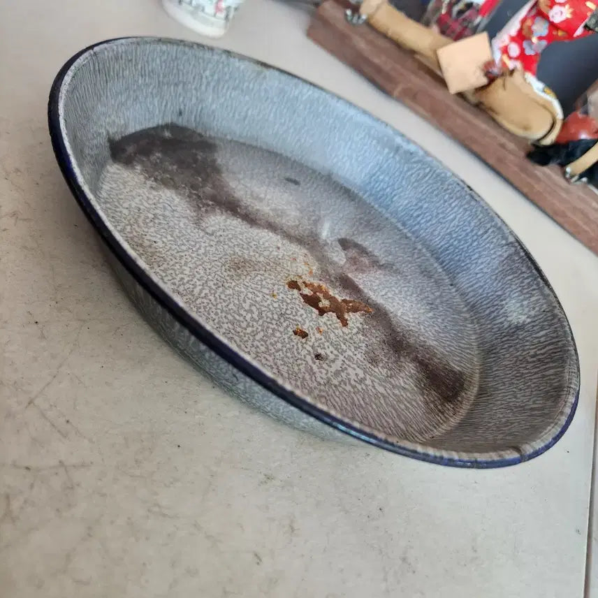 [SOLD OUT] 옛날 빈티지 법랑 지름25.2cm  높이4cm