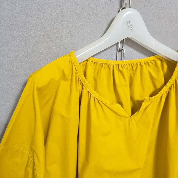 [BUNJANG] FF Mustard Yellow Blouse / 수무늬이쁜 블라우스 FF   n4614