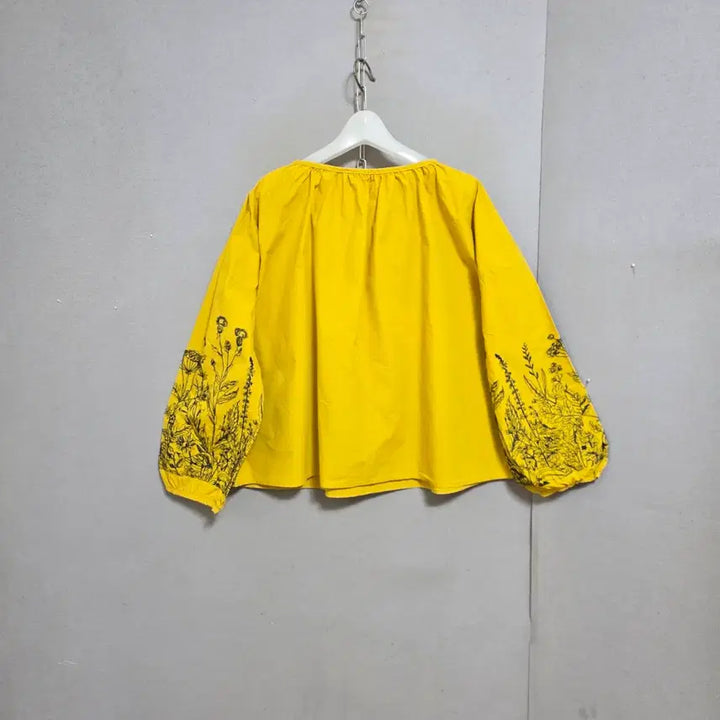 [BUNJANG] FF Mustard Yellow Blouse / 수무늬이쁜 블라우스 FF   n4614