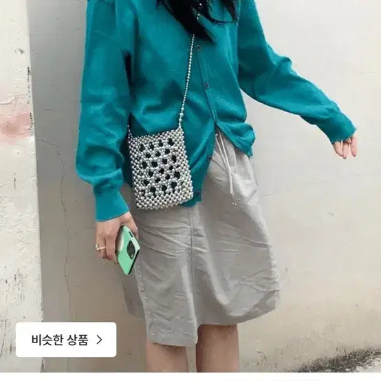 [BUNJANG] How You Loose Linen Cardigan - Teal / 하우유 루즈 버튼 린넨 가디건 청록
