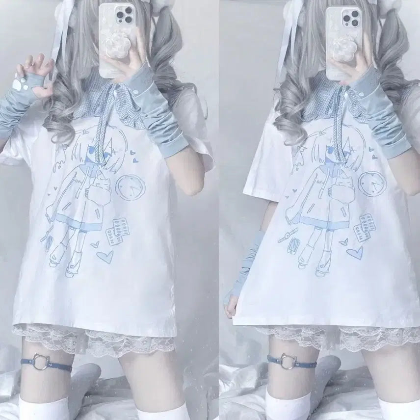[BUNJANG] Casual Daily T-Shirt / 지뢰계 양산형 병원계 데일리 캐주얼 티셔츠