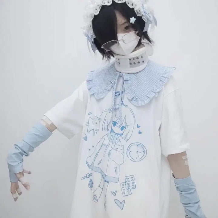 [BUNJANG] Casual Daily T-Shirt / 지뢰계 양산형 병원계 데일리 캐주얼 티셔츠
