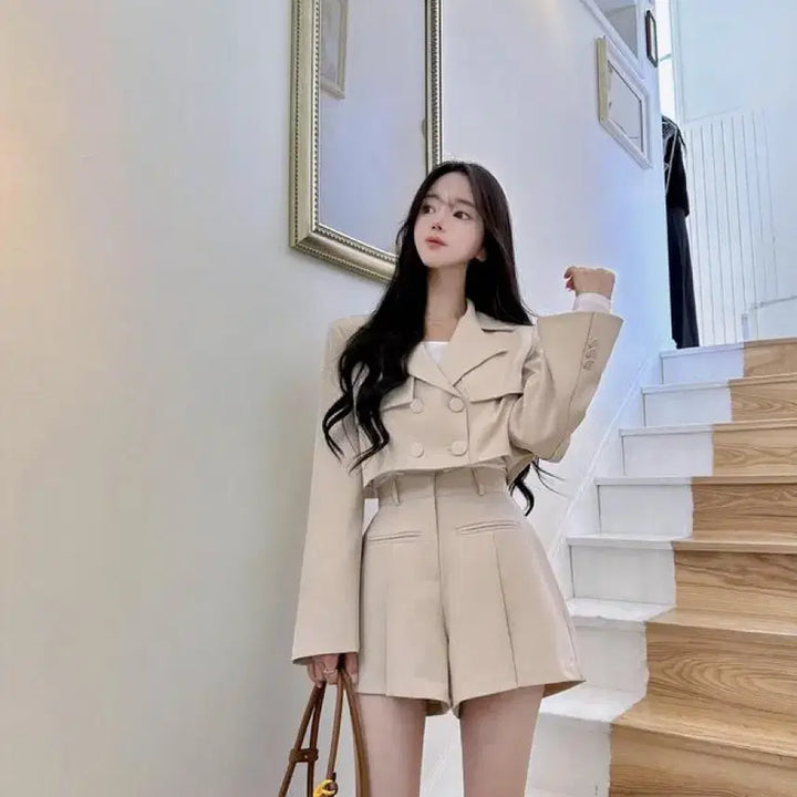 [BUNJANG] Mayyun Cropped Trench Jacket - Beige (Size S) / S 베이지 메이윤 크롭 트렌치 자켓 단품