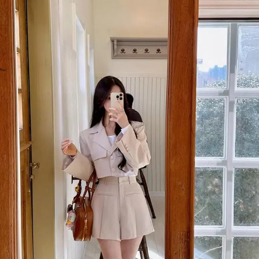 [BUNJANG] Mayyun Cropped Trench Jacket - Beige (Size S) / S 베이지 메이윤 크롭 트렌치 자켓 단품