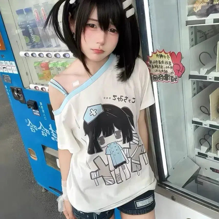 [BUNJANG] Daily Print T-shirt / 지뢰계 양산형 데일리 프린트 티셔츠(2컬러)