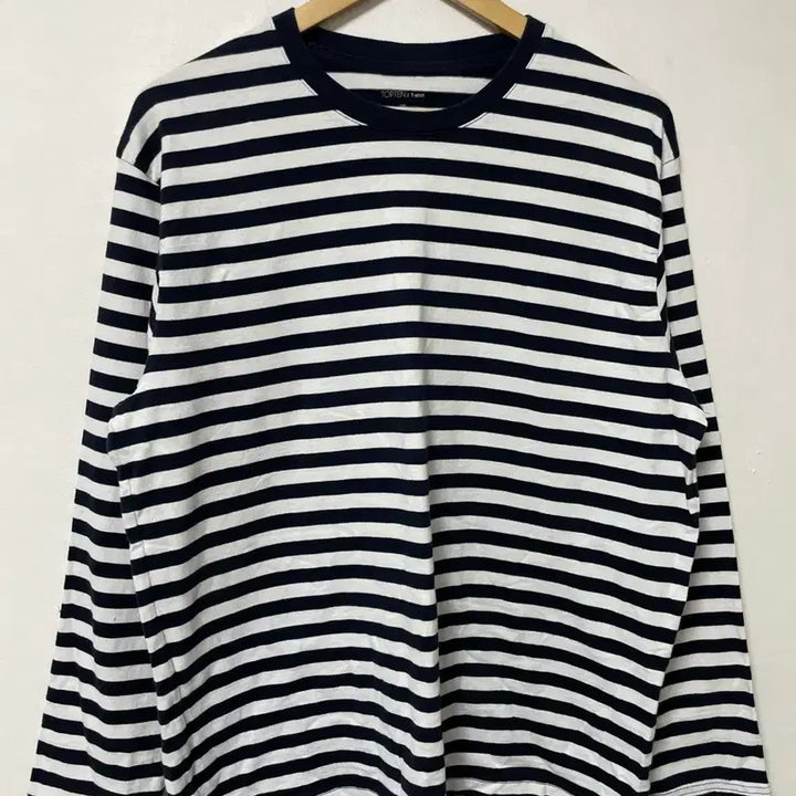[BUNJANG] TOPTEN Stripe Loose Fit Long Sleeve T-shirt / 105-110 TOPTEN 스트라이프 루즈핏 긴팔티 정품