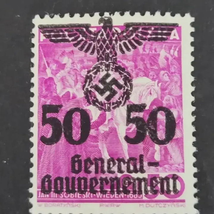 [BUNJANG] Germany WWII Propaganda Overprint Stamp / (독일우표) 1942년 독일 제2차세계대전 선전 오버프린트 우표