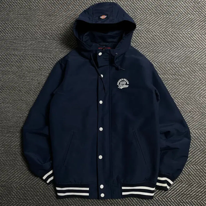 [BUNJANG] Dickies USA Original Stadium Varsity Hooded Jacket Navy / 디키즈 USA 오리지날 스타디움 바시티 후드 자켓 네이비o 5349