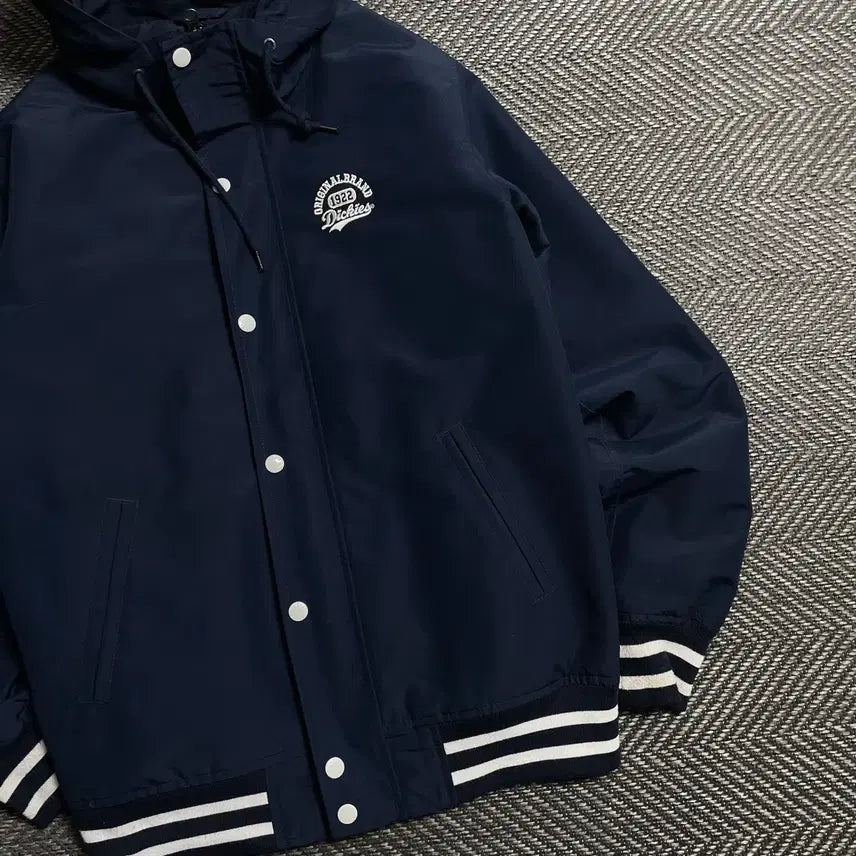 [BUNJANG] Dickies USA Original Stadium Varsity Hooded Jacket Navy / 디키즈 USA 오리지날 스타디움 바시티 후드 자켓 네이비o 5349
