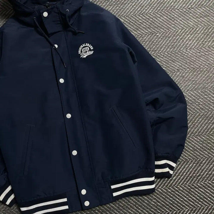 [BUNJANG] Dickies USA Original Stadium Varsity Hooded Jacket Navy / 디키즈 USA 오리지날 스타디움 바시티 후드 자켓 네이비o 5349