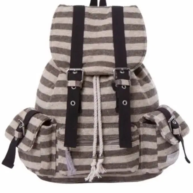 [BUNJANG] Pahi Some Tends Dance Stripe Brown Backpack / 파히섬 텐스댄스 스트라이프 브라운 백팩