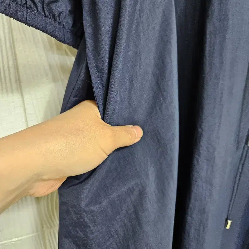 [SOLD OUT] 518. 네이비 바스락스트링 원피스