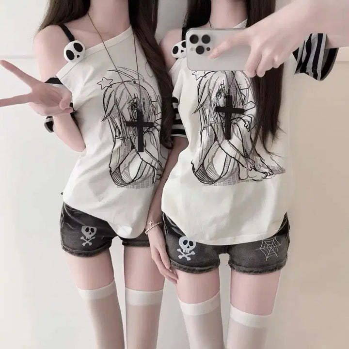 [BUNJANG] Subculture Print T-shirt / 서브컬처 패션  프린트 티셔츠