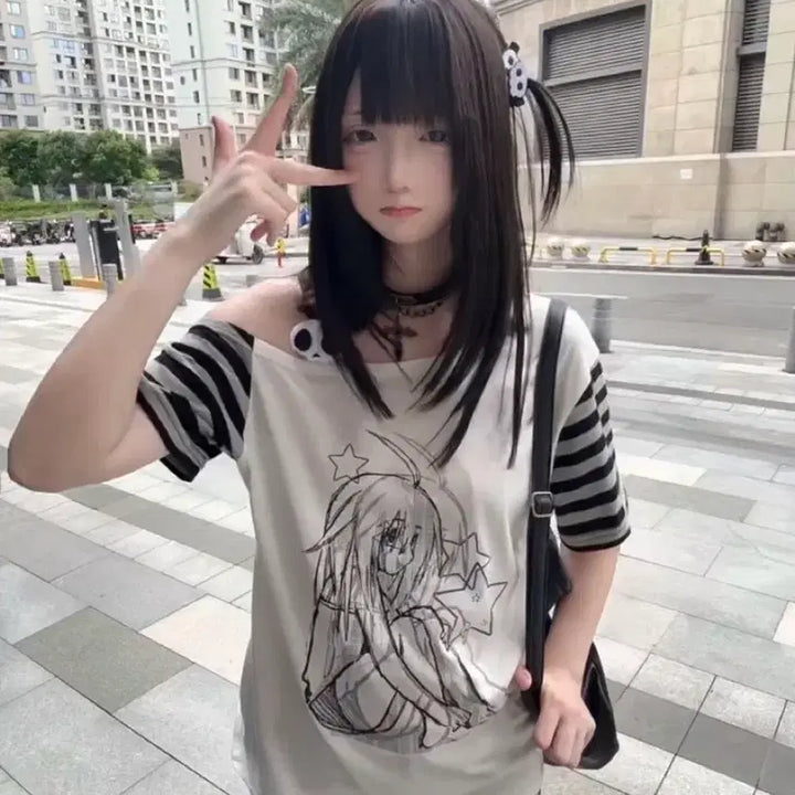 [BUNJANG] Subculture Print T-shirt / 서브컬처 패션  프린트 티셔츠