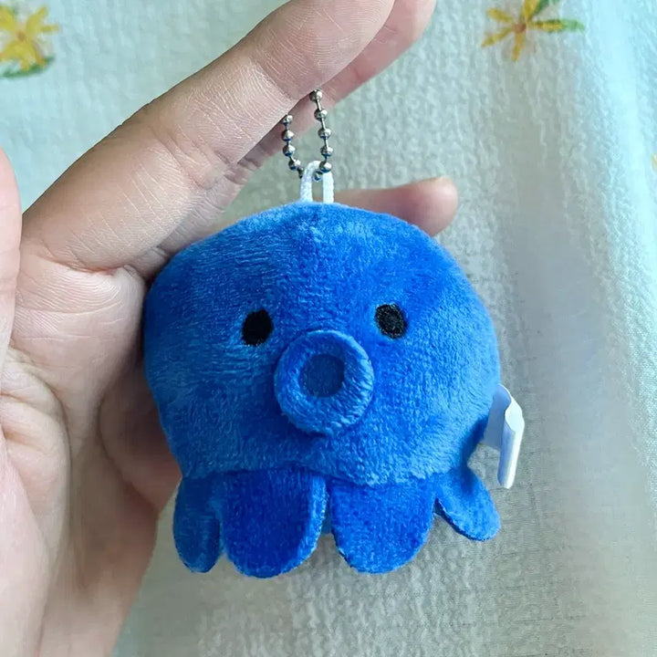 [BUNJANG] Blue Octopus Takoyaki Reversible Plush Keyring / 파란 문어 타코야끼 인형 키링 반전인형