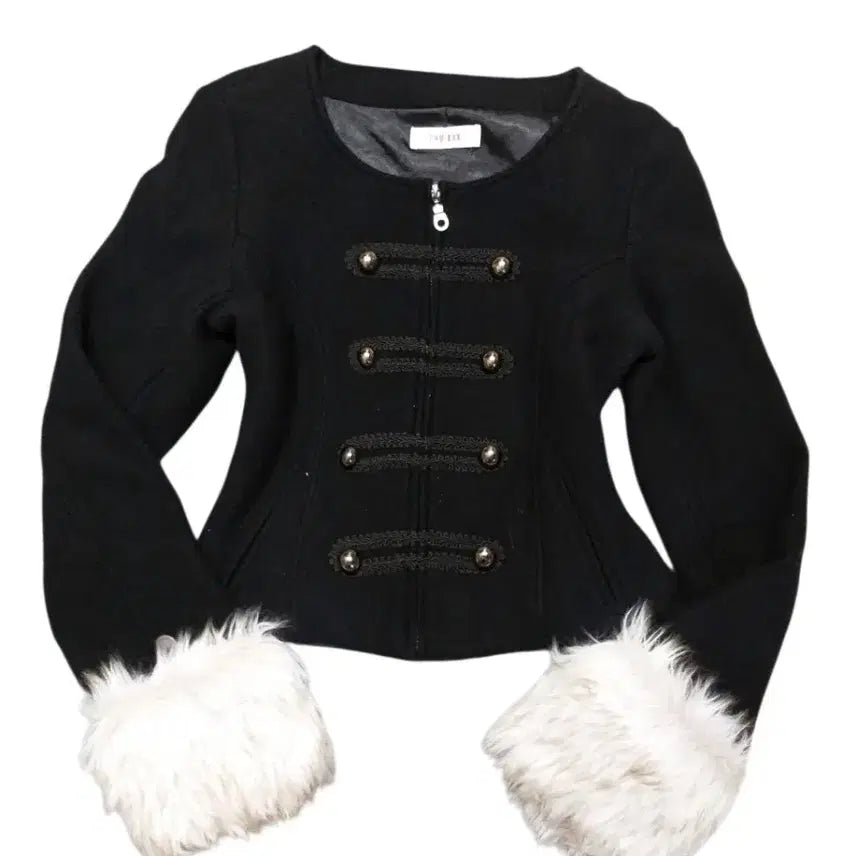[BUNJANG] CHUU Black Puff Sleeve Jacket Coat / 빈티지 CHUU XXX 검정색 퍼프 소매 자켓 코트 공겜여주