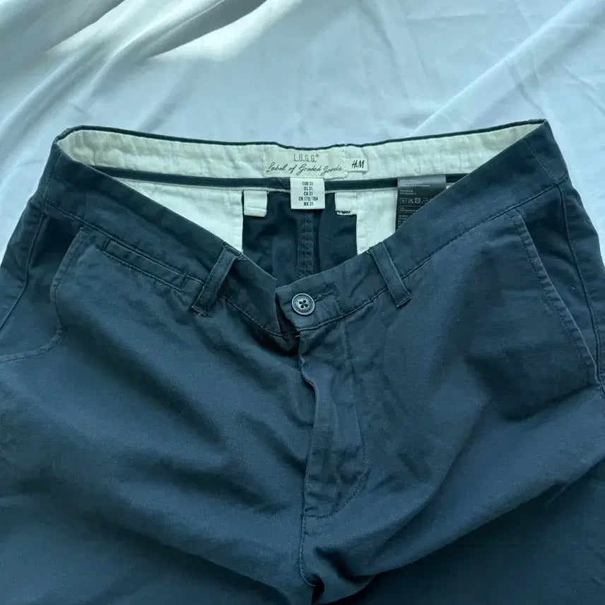 [SOLD OUT] H&amp;M LOGG 네이비 면 반바지