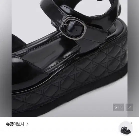 [BUNJANG] Suecomma Bonnie Gemma Sandals (Black) 235 / [슈콤마보니]젬마샌들(블랙)235