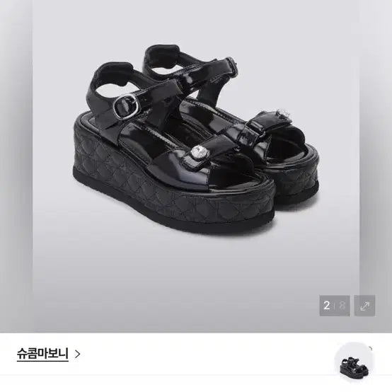 [BUNJANG] Suecomma Bonnie Gemma Sandals (Black) 235 / [슈콤마보니]젬마샌들(블랙)235