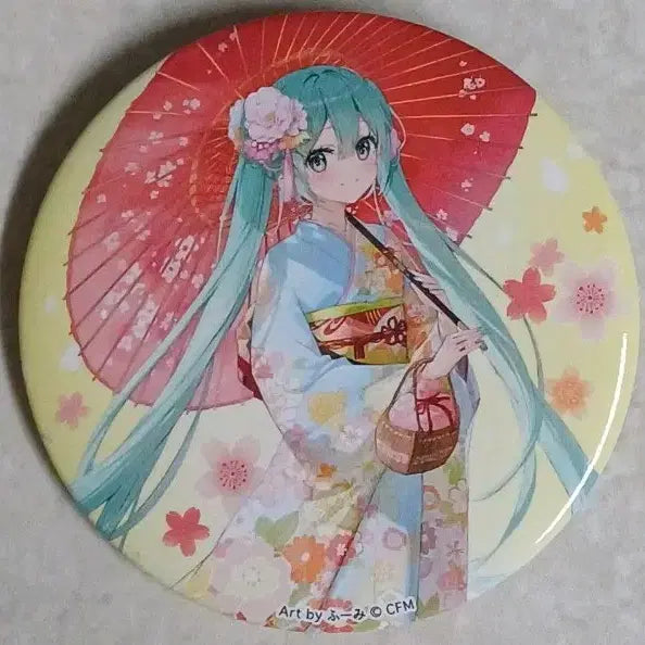 [BUNJANG] Vocaloid Hatsune Miku Kyoto Kimono Badge / 보컬로이드 하츠네 미쿠 교토 기모노 캔뱃지 프로세카