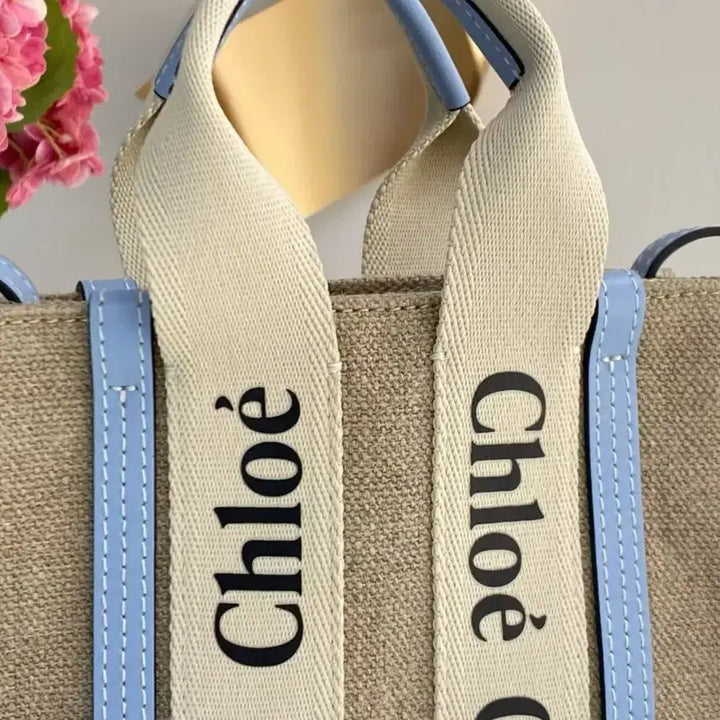 [BUNJANG] Chloé Woody Mini Tote Bag Blue / 끌로에 우디 토트백 미니 블루