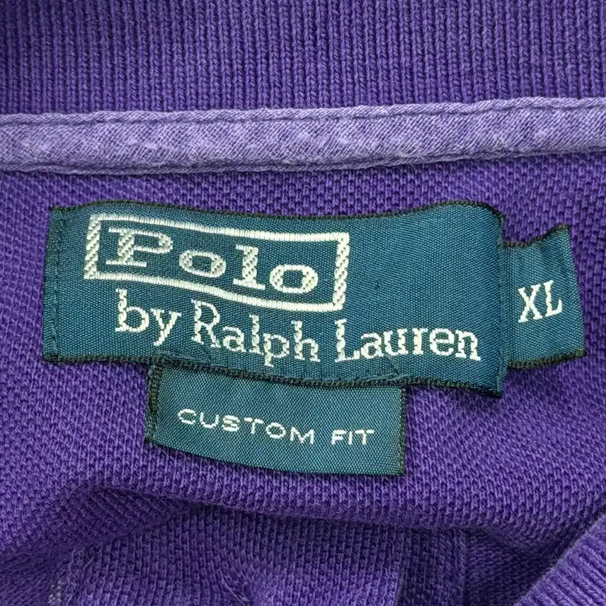 [BUNJANG] Polo Ralph Lauren Paisley Pattern Y2K PK Collar Short Sleeve T-shirt Purple XL / 폴로 랄프로렌 페이즐리 패턴 Y2K PK 카라 반팔티 퍼플 XL