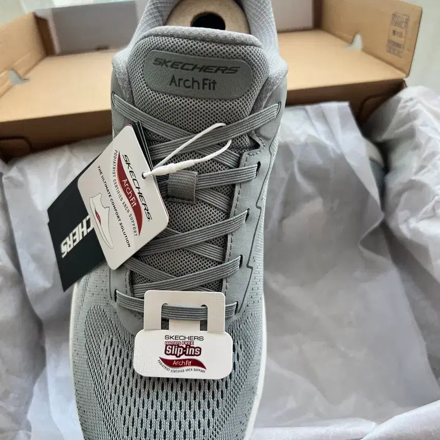 [BUNJANG] Skechers Arch Fit Slip-ins Gray Sneakers / 스케쳐스 아치핏 SLIP-INS 회색 운동화