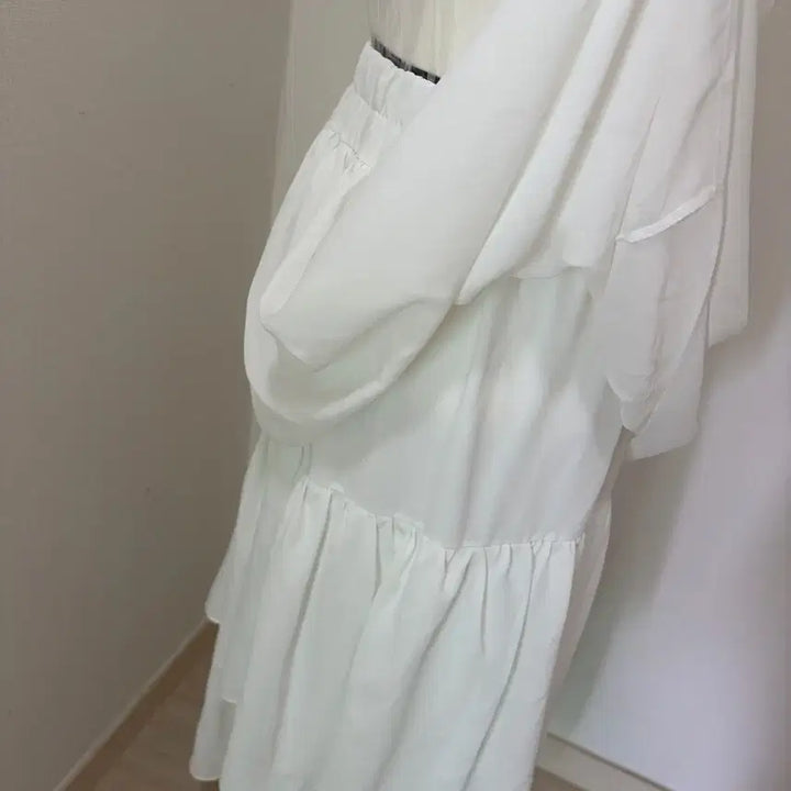 [BUNJANG] White Ruffled Long Skirt / 화이트 캉캉 롱 스커트