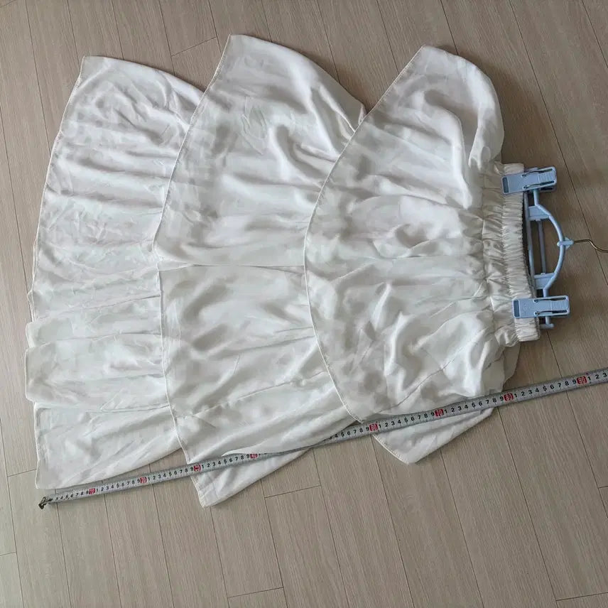 [BUNJANG] White Ruffled Long Skirt / 화이트 캉캉 롱 스커트