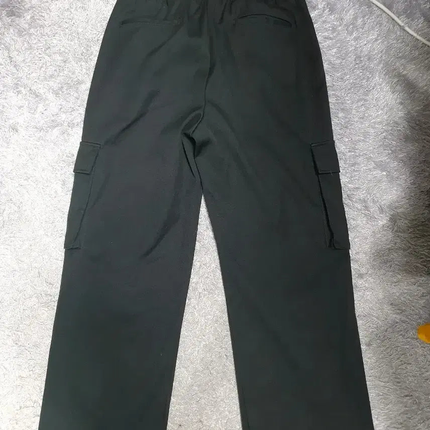 [BUNJANG] Seven Cella Semi-Wide String Cargo Pants Black 32 / 세븐셀라 카고 바지 세미와이드 스트링 팬츠 블랙 32