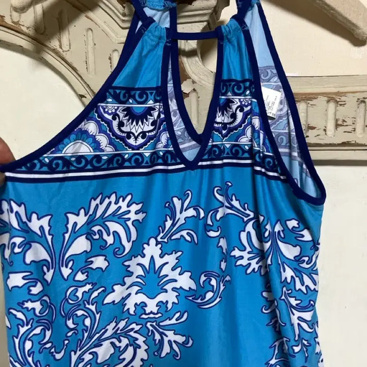 [BUNJANG] In Bloom Turquoise Blue Sleeve and Pants Beachwear Set / In Bloom 터키블루 슬리브와바지셋업비치웨어