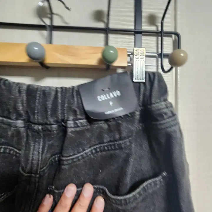 [BUNJANG] Black Denim Wide Pants / 흑청 워싱 데미지 와이드 벌룬 팬츠 (F) 새상품