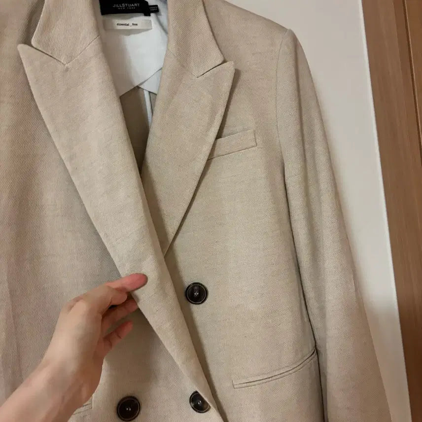 [BUNJANG] Jill Stuart New York Linen Jacket / 질스튜어트뉴욕 린넨 자켓 드뮤어룩 올드머니룩 출근룩 하객룩 결혼식