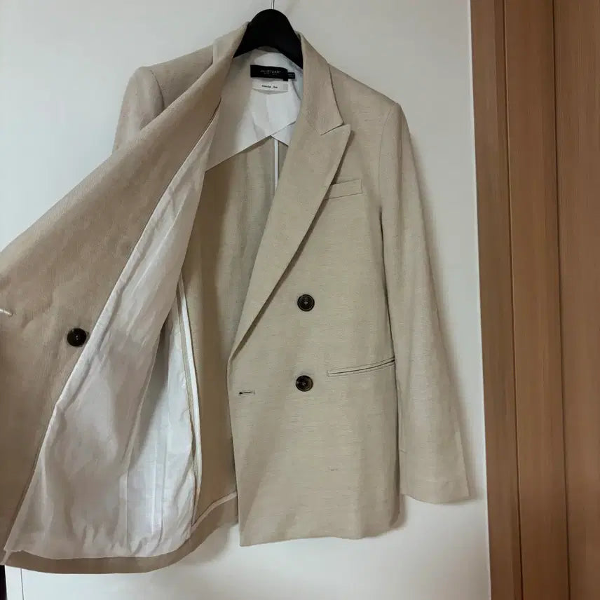 [BUNJANG] Jill Stuart New York Linen Jacket / 질스튜어트뉴욕 린넨 자켓 드뮤어룩 올드머니룩 출근룩 하객룩 결혼식