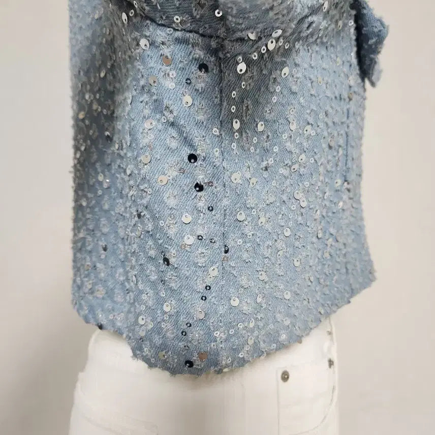 [BUNJANG] S.Vanggle Cropped Sequin Jacket / 스뱅글 크롭 자켓 F