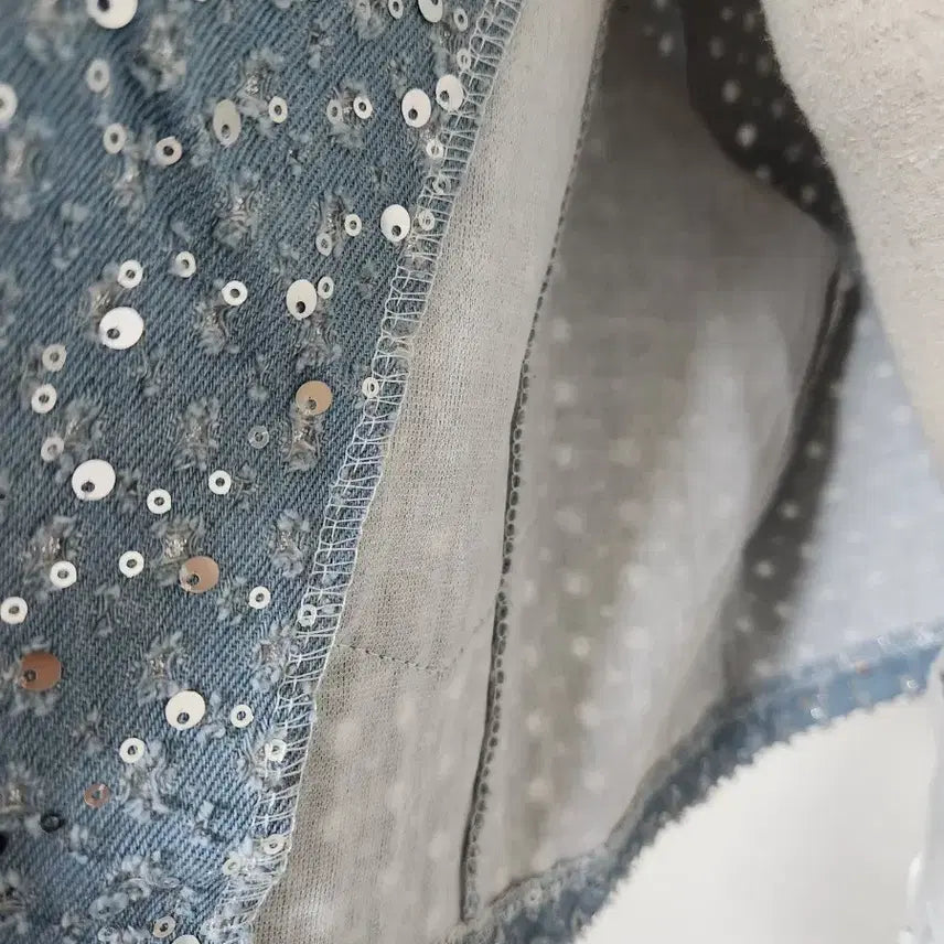 [BUNJANG] S.Vanggle Cropped Sequin Jacket / 스뱅글 크롭 자켓 F